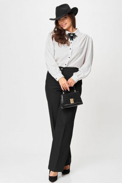 Блуза Andina city 5028-25 белый-горох - фото 6