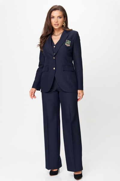 Брюки, жакет, жилет Andina city 9082-25 синий - фото 8