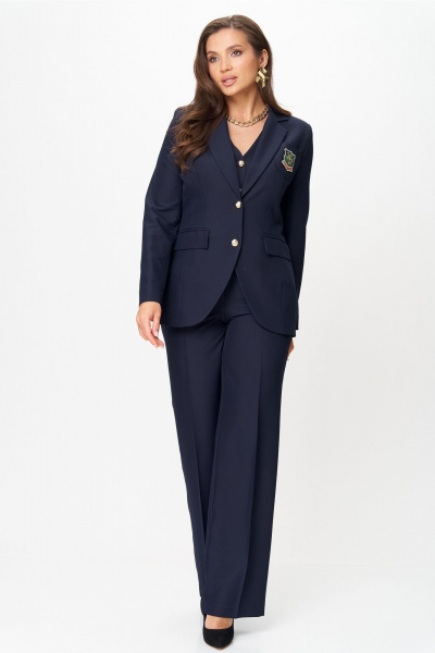 Брюки, жакет, жилет Andina city 9082-25 синий - фото 2