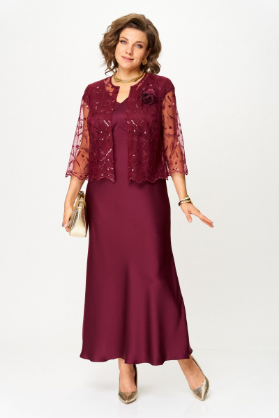 Жакет, платье Svetlana-Style 2144 бордовый - фото 4