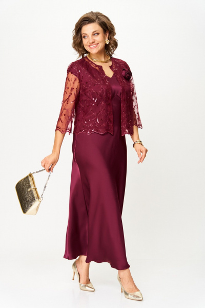 Жакет, платье Svetlana-Style 2144 бордовый - фото 5