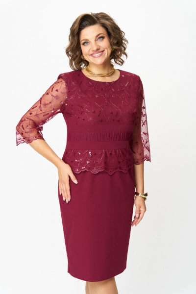 Платье Svetlana-Style 3022 бордовый - фото 2