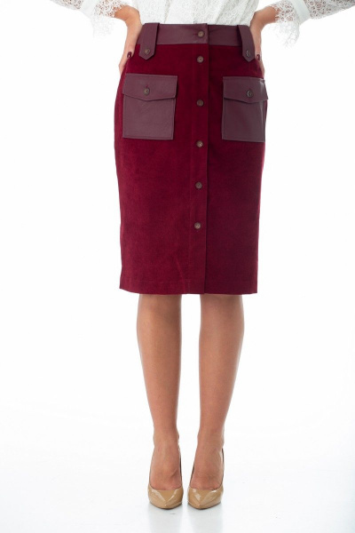 Юбка Anelli 922 бордо - фото 9