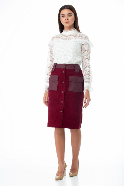 Юбка Anelli 922 бордо - фото 8