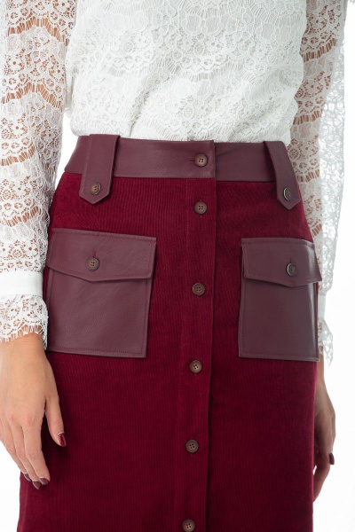 Юбка Anelli 922 бордо - фото 7