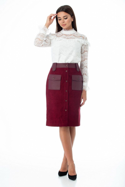 Юбка Anelli 922 бордо - фото 1