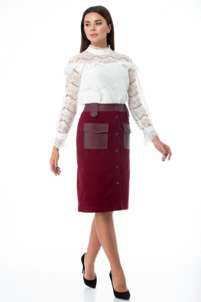 Юбка Anelli 922 бордо - фото 4