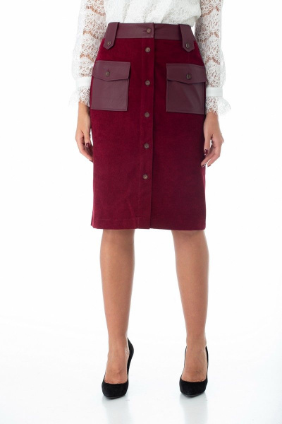 Юбка Anelli 922 бордо - фото 2