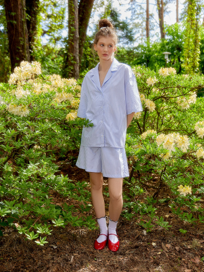 Рубашка, шорты Mark Formelle 192011/24-32911П-9 тонкая_синяя_полоска - фото 2