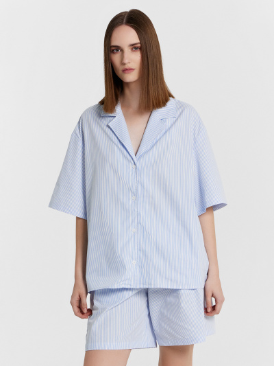 Рубашка, шорты Mark Formelle 192011/24-32911П-9 тонкая_синяя_полоска - фото 5