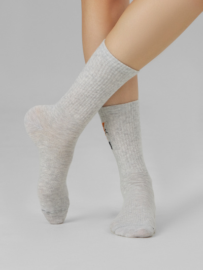 Носки Mark Formelle 217K-2665/23217K-1 св.серый_меланж_рис.2665 - фото 2