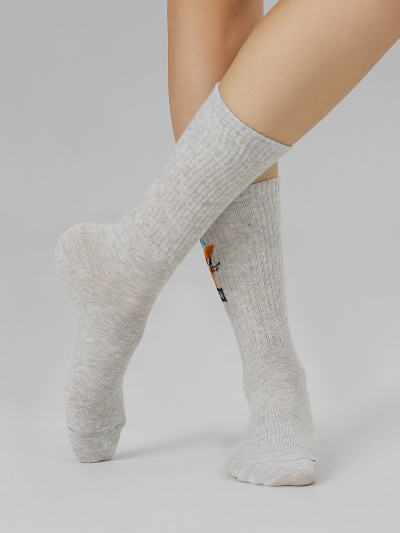 Носки Mark Formelle 217K-2669/23217K-1 св.серый_меланж_рис.2669 - фото 1