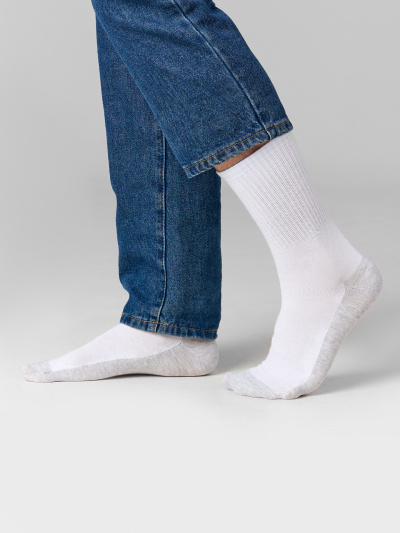 Носки Mark Formelle 106K-3108/25106K белый_св.серый_меланж_рис.3108 - фото 2