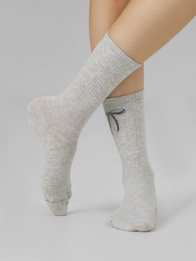 Носки Mark Formelle 217K-3139/25217K св.серый_меланж_рис.3139 - фото 2