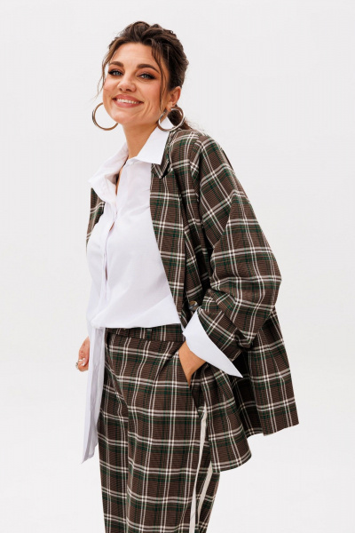 Брюки, жакет Anelli 1596 хвойная_шишка - фото 2