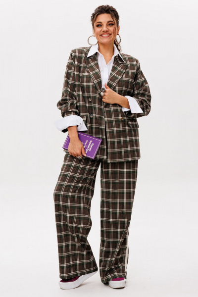 Брюки, жакет Anelli 1596 хвойная_шишка - фото 1