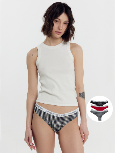 Трусы Mark Formelle 412455-1-3/25-10-40093Ц-5 черная_клеточка_на_белом - фото 1