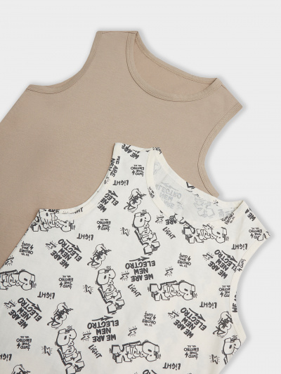 Майка Mark Formelle 423344-2/25-36781П-0 граффити_на_молочном_бежевый - фото 3