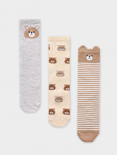 Носки Mark Formelle 430A-2884/B4-243430A-1 св.сер.меланж_нюдовый_капучино_рис.2884 - фото 3