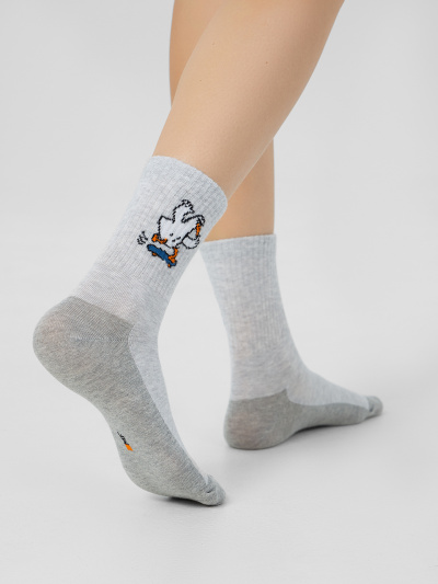 Носки Mark Formelle 444K-3207/B4-25444K св.серый_меланж_рис.3207 - фото 4