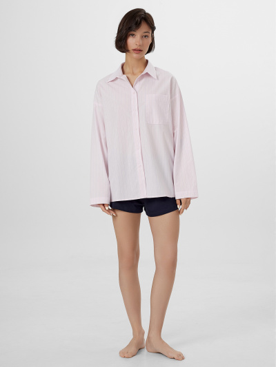 Рубашка Mark Formelle 502985/25-34939ПП-9 бело_лиловые_полосы_на_розовом_облаке - фото 1
