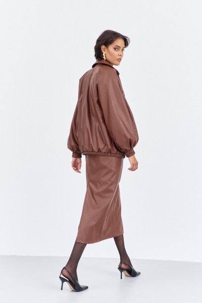 Жакет, юбка FLAIM 2019 шоколад - фото 5