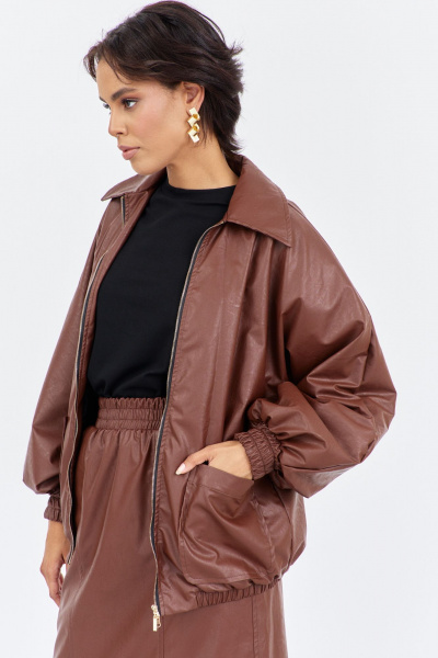 Бомбер FLAIM 2020 шоколад - фото 2