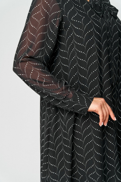 Платье EVA GRANT 7293 черный_абстракция - фото 14