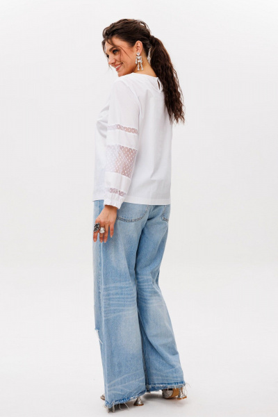 Блуза Anelli 1627 сахарная_вуаль - фото 7