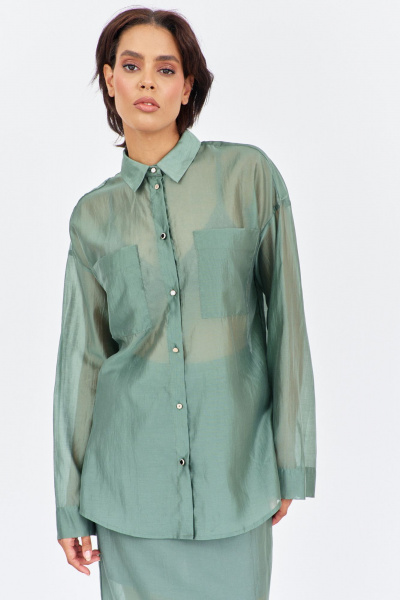 Блуза, юбка FLAIM 2025 зеленый мох - фото 7