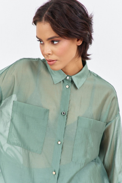 Блуза FLAIM 2026 зеленый мох - фото 5