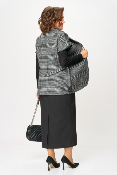 Жилет, юбка Michel chic 1433 серый_клетка-черный - фото 5
