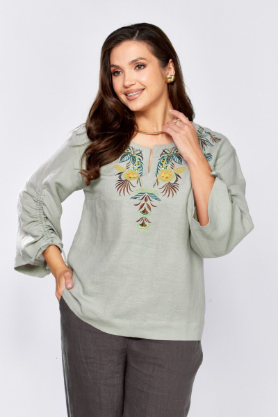 Блуза MALI 625-074 серый - фото 6