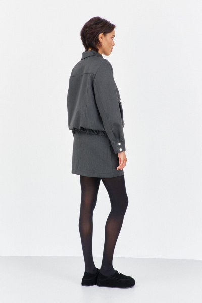 Бомбер, юбка FLAIM 2038 серый графит - фото 4