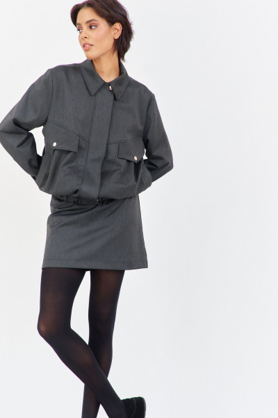 Бомбер FLAIM 2039 серый графит - фото 7