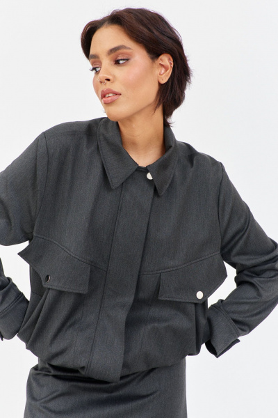 Бомбер FLAIM 2039 серый графит - фото 6