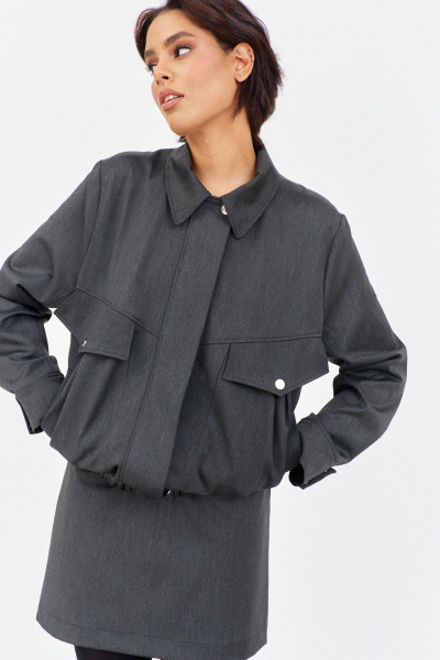 Бомбер FLAIM 2039 серый графит - фото 3