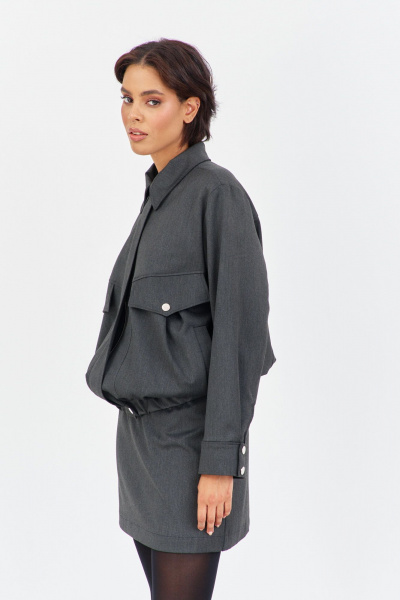 Бомбер FLAIM 2039 серый графит - фото 2