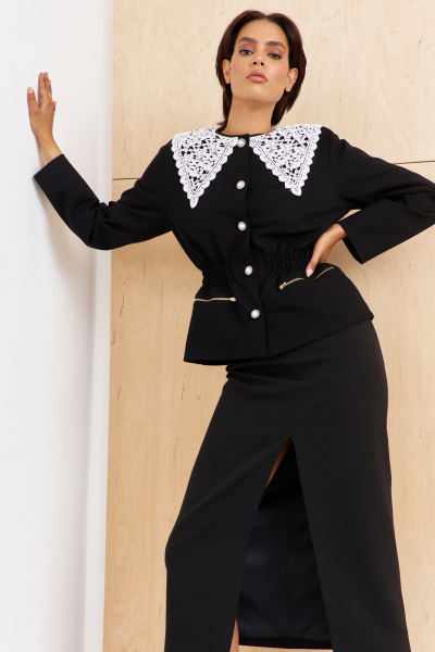 Жакет, юбка FLAIM 2044 черный - фото 10