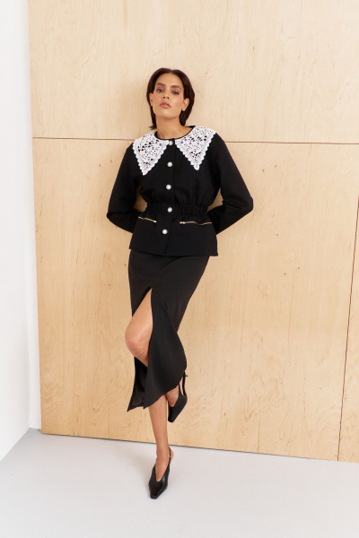 Жакет, юбка FLAIM 2044 черный - фото 7