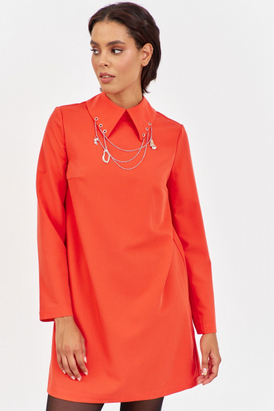 Платье FLAIM 2060 оранжевый - фото 4