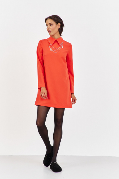 Платье FLAIM 2060 оранжевый - фото 2