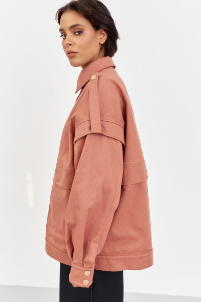 Бомбер FLAIM 2061 розовый кирпич - фото 7