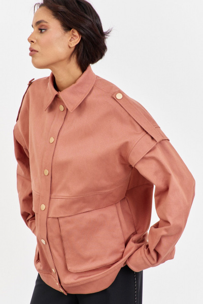 Бомбер FLAIM 2061 розовый кирпич - фото 6