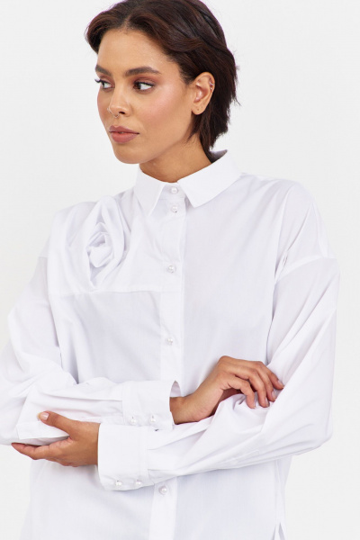 Блуза FLAIM 2062.01 белый - фото 7