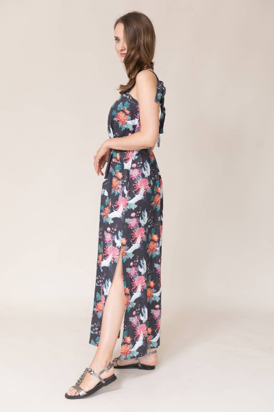 Легкий сарафан на бретелях с накладными карманами Ружана 427-4 журавли - фото 3