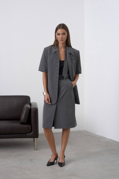 Юбка SHAM SHAM 1067 серый - фото 4