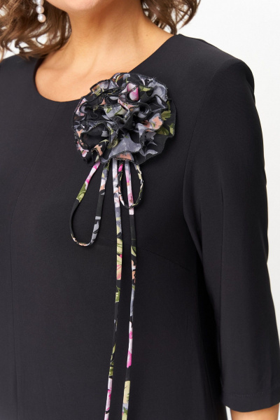 Платье Svetlana-Style 1958 черный_розовые_цветы - фото 7