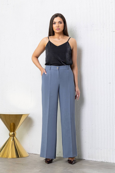 Брюки, жакет Gold Style 2705 серо-синий - фото 3