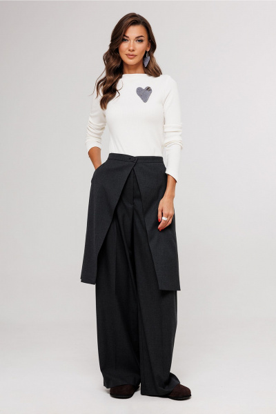 Юбка Butеr 3089 темно-серый - фото 1